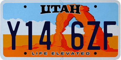 UT license plate Y146ZF