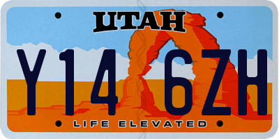 UT license plate Y146ZH