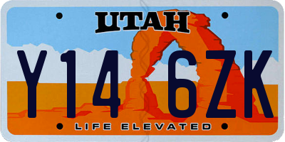 UT license plate Y146ZK