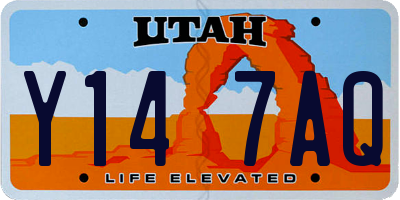 UT license plate Y147AQ