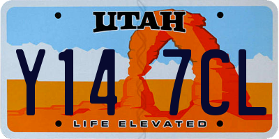 UT license plate Y147CL