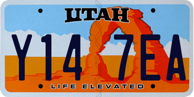 UT license plate Y147EA