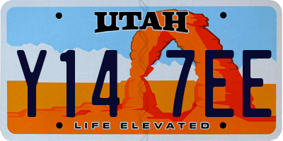 UT license plate Y147EE