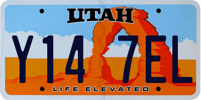 UT license plate Y147EL