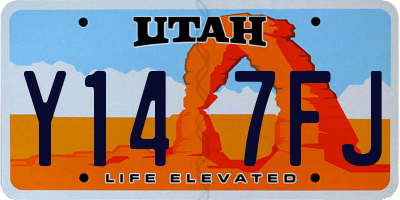 UT license plate Y147FJ