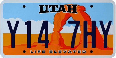 UT license plate Y147HY
