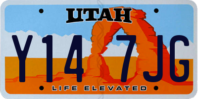 UT license plate Y147JG