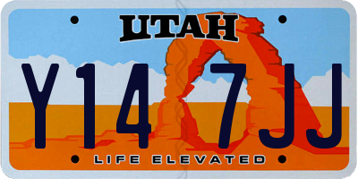 UT license plate Y147JJ