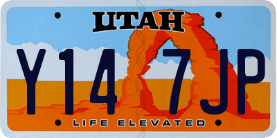 UT license plate Y147JP