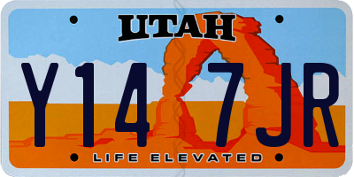 UT license plate Y147JR