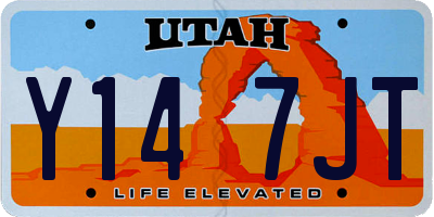 UT license plate Y147JT