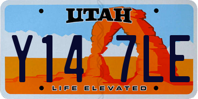 UT license plate Y147LE