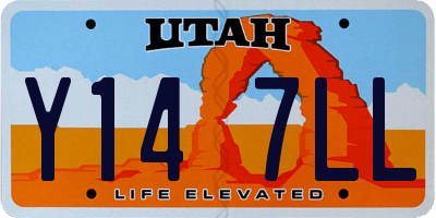 UT license plate Y147LL