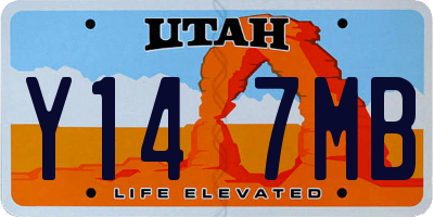 UT license plate Y147MB