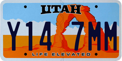 UT license plate Y147MM