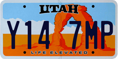 UT license plate Y147MP