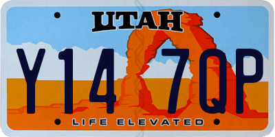 UT license plate Y147QP
