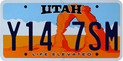UT license plate Y147SM