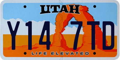 UT license plate Y147TD