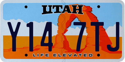 UT license plate Y147TJ