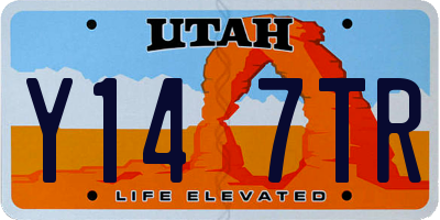 UT license plate Y147TR
