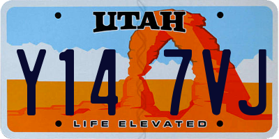 UT license plate Y147VJ