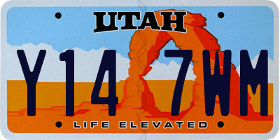 UT license plate Y147WM