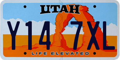 UT license plate Y147XL