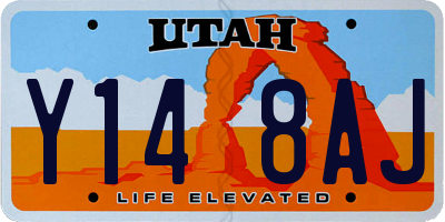 UT license plate Y148AJ