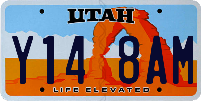 UT license plate Y148AM