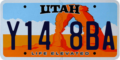 UT license plate Y148BA
