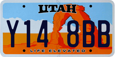 UT license plate Y148BB