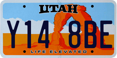 UT license plate Y148BE