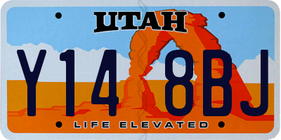 UT license plate Y148BJ