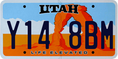 UT license plate Y148BM