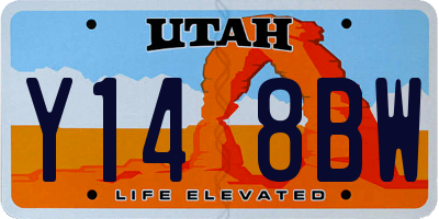 UT license plate Y148BW