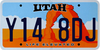 UT license plate Y148DJ