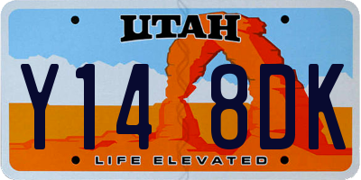 UT license plate Y148DK