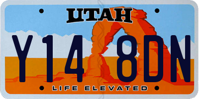 UT license plate Y148DN