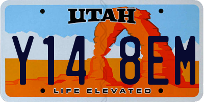 UT license plate Y148EM