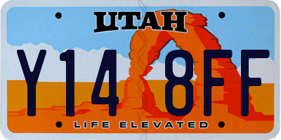 UT license plate Y148FF