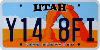 UT license plate Y148FI