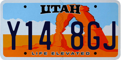 UT license plate Y148GJ