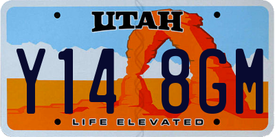 UT license plate Y148GM