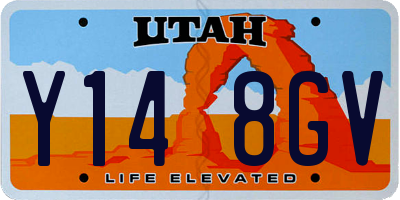 UT license plate Y148GV