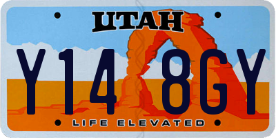UT license plate Y148GY