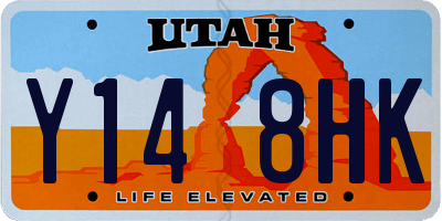 UT license plate Y148HK