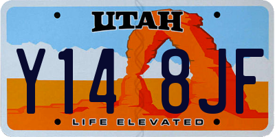 UT license plate Y148JF