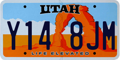 UT license plate Y148JM