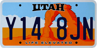 UT license plate Y148JN